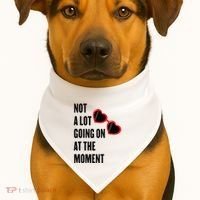 Not A Lot Going On At The Moment Retro USA-Made Doggie Bandana thumb 1