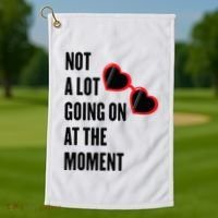 Not A Lot Going On At The Moment Retro Golf Towel thumb 1
