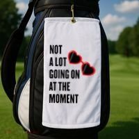 Not A Lot Going On At The Moment Retro Golf Towel thumb 2