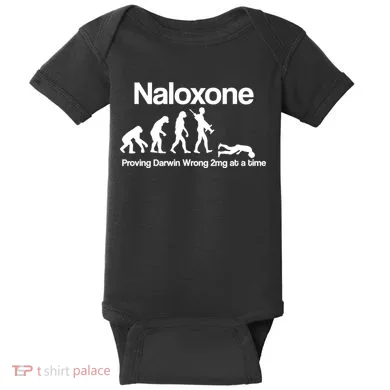 Naloxone Proving Darwin wrong 2 mg at a time Baby Bodysuit