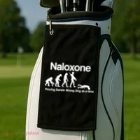 Naloxone Proving Darwin wrong 2 mg at a time Golf Towel thumb 2