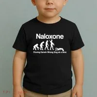 Naloxone Proving Darwin wrong 2 mg at a time Toddler T-Shirt thumb 2