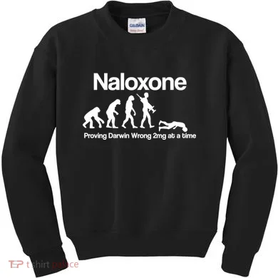 Naloxone Proving Darwin wrong 2 mg at a time Kids Sweatshirt