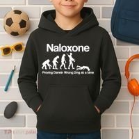 Naloxone Proving Darwin wrong 2 mg at a time Kids Hoodie thumb 2