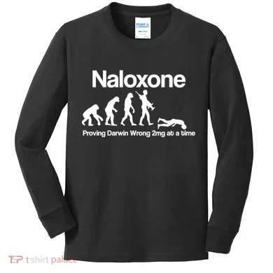 Naloxone Proving Darwin wrong 2 mg at a time Kids Long Sleeve Shirt