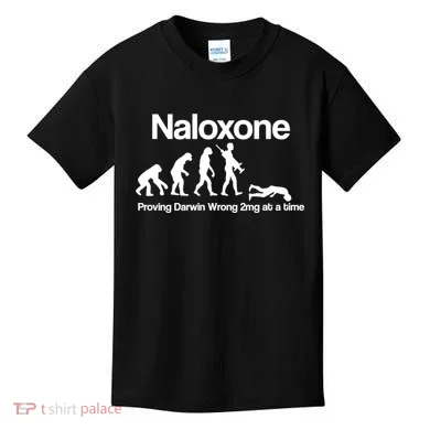 Naloxone Proving Darwin wrong 2 mg at a time Kids T-Shirt