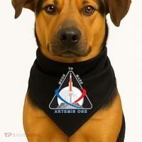 NASA Artemis Moon To Mars USA-Made Doggie Bandana thumb 1