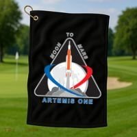 NASA Artemis Moon To Mars Golf Towel thumb 1