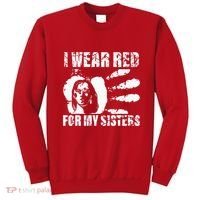 Native America MMIW Awareness I Wear Red For My Sisters Sweatshirt thumb 0