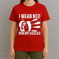 Native America MMIW Awareness I Wear Red For My Sisters T-Shirt thumb 4