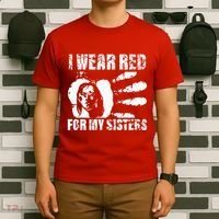 Native America MMIW Awareness I Wear Red For My Sisters T-Shirt thumb 6
