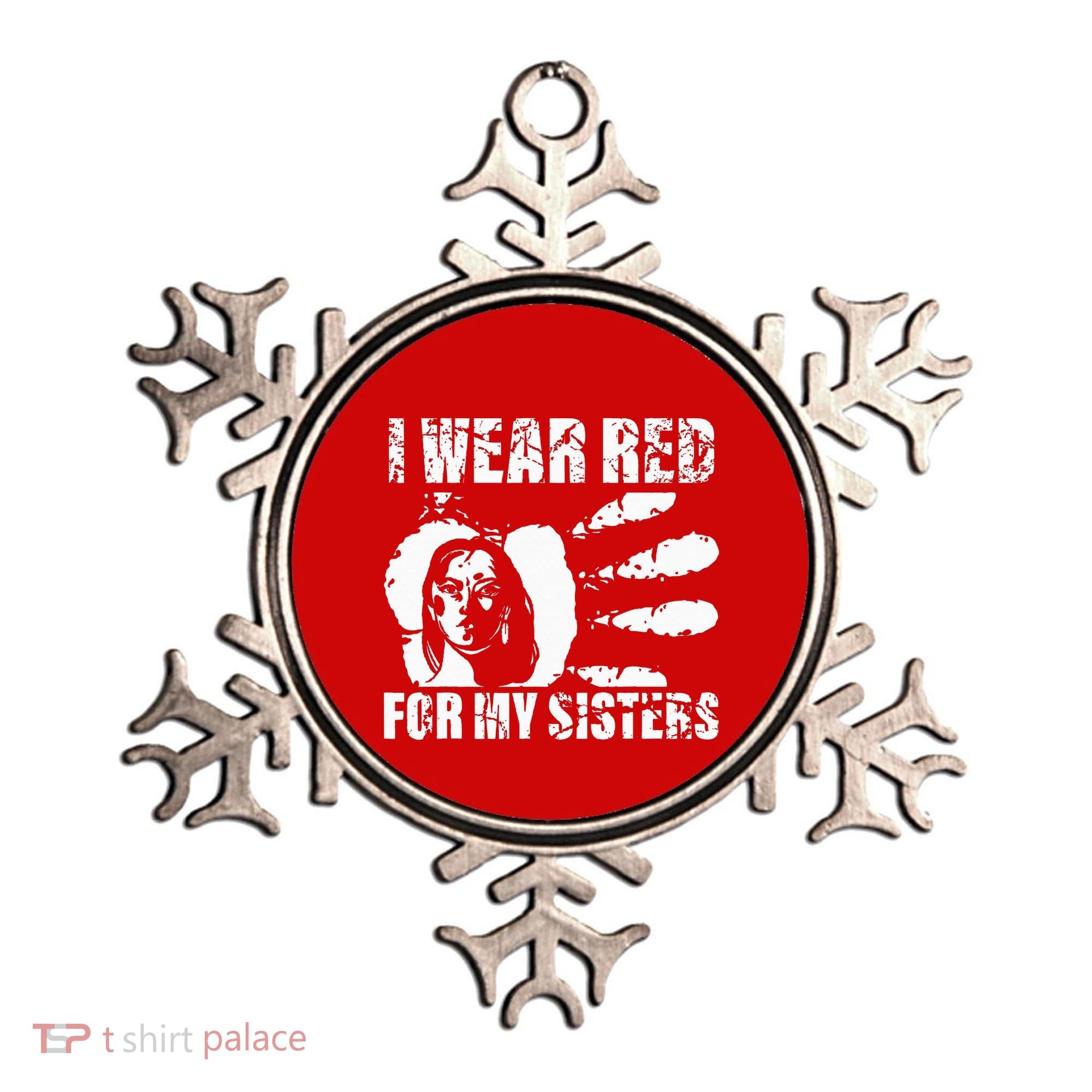Native America MMIW Awareness I Wear Red For My Sisters Ornament