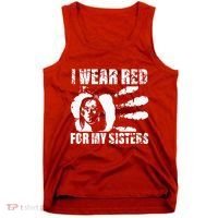 Native America MMIW Awareness I Wear Red For My Sisters Tank Top thumb 0