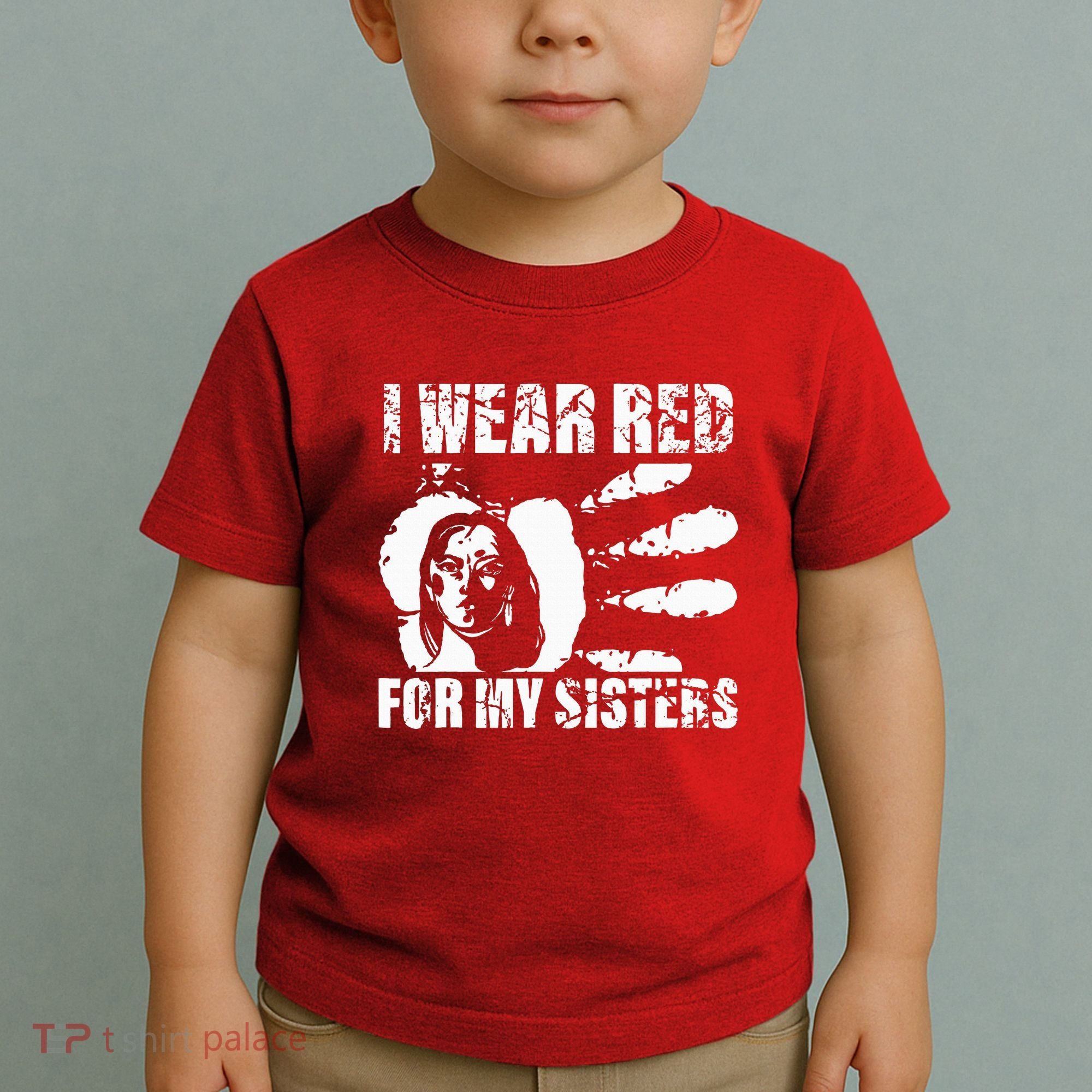 Native America MMIW Awareness I Wear Red For My Sisters Toddler T-Shirt