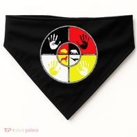 Native Americans Medicine Wheel Mmiw USA-Made Doggie Bandana thumb 0