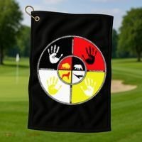 Native Americans Medicine Wheel Mmiw Golf Towel thumb 1