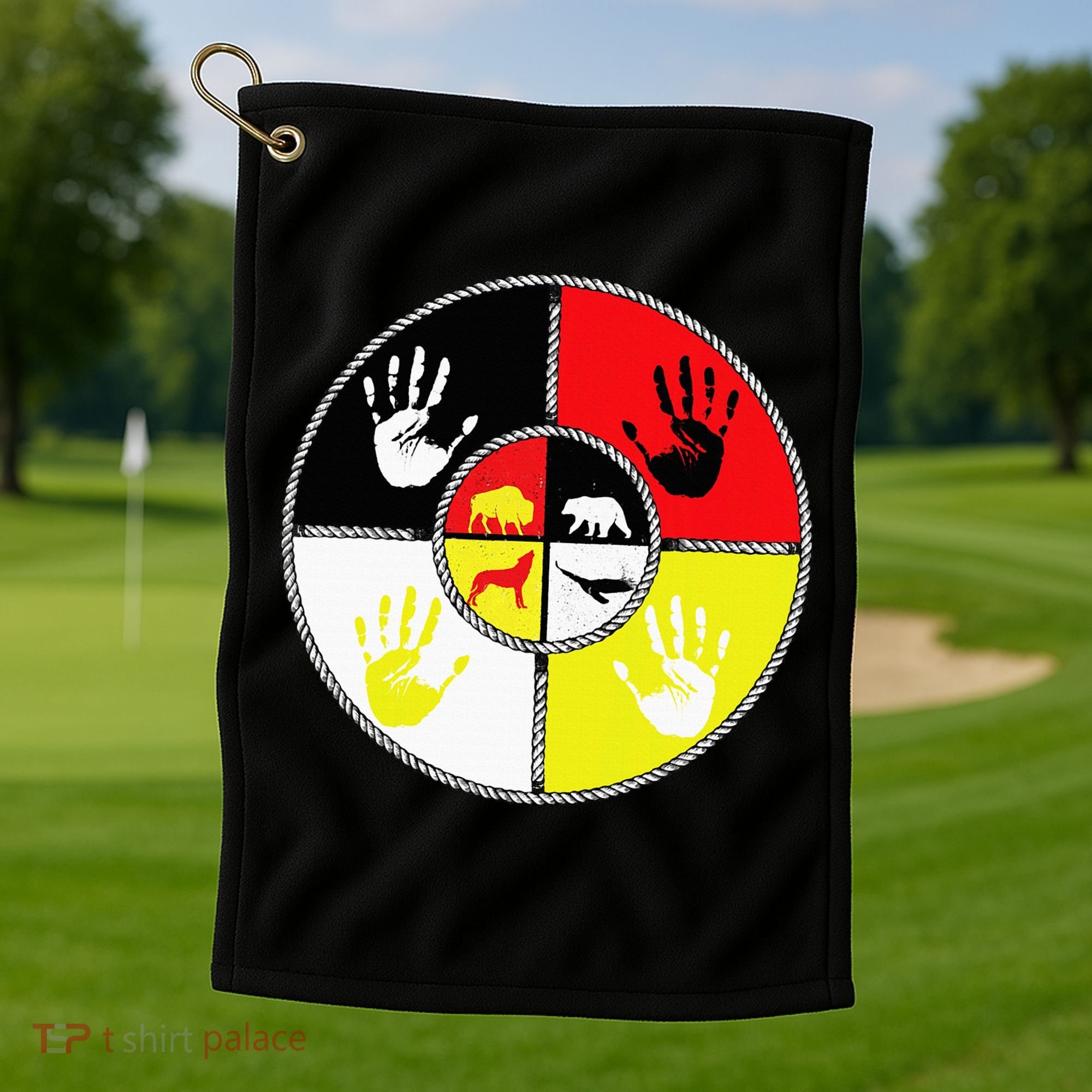 Native Americans Medicine Wheel Mmiw Golf Towel