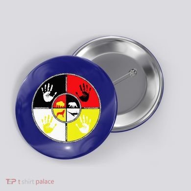 Native Americans Medicine Wheel Mmiw Button