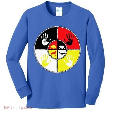 Native Americans Medicine Wheel Mmiw Kids Long Sleeve Shirt