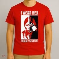 Native America MMIW Awareness I Wear Red For My Sisters T-Shirt thumb 3