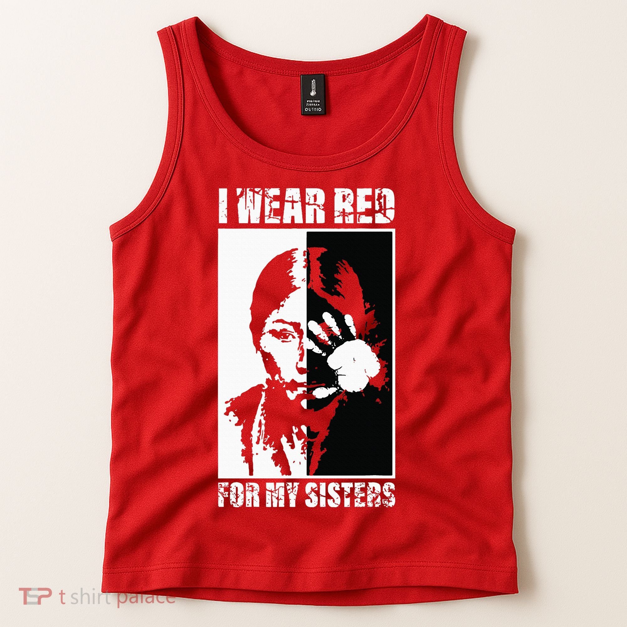 Native America MMIW Awareness I Wear Red For My Sisters Tank Top