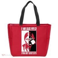 Native America MMIW Awareness I Wear Red For My Sisters Tote Bag thumb 0