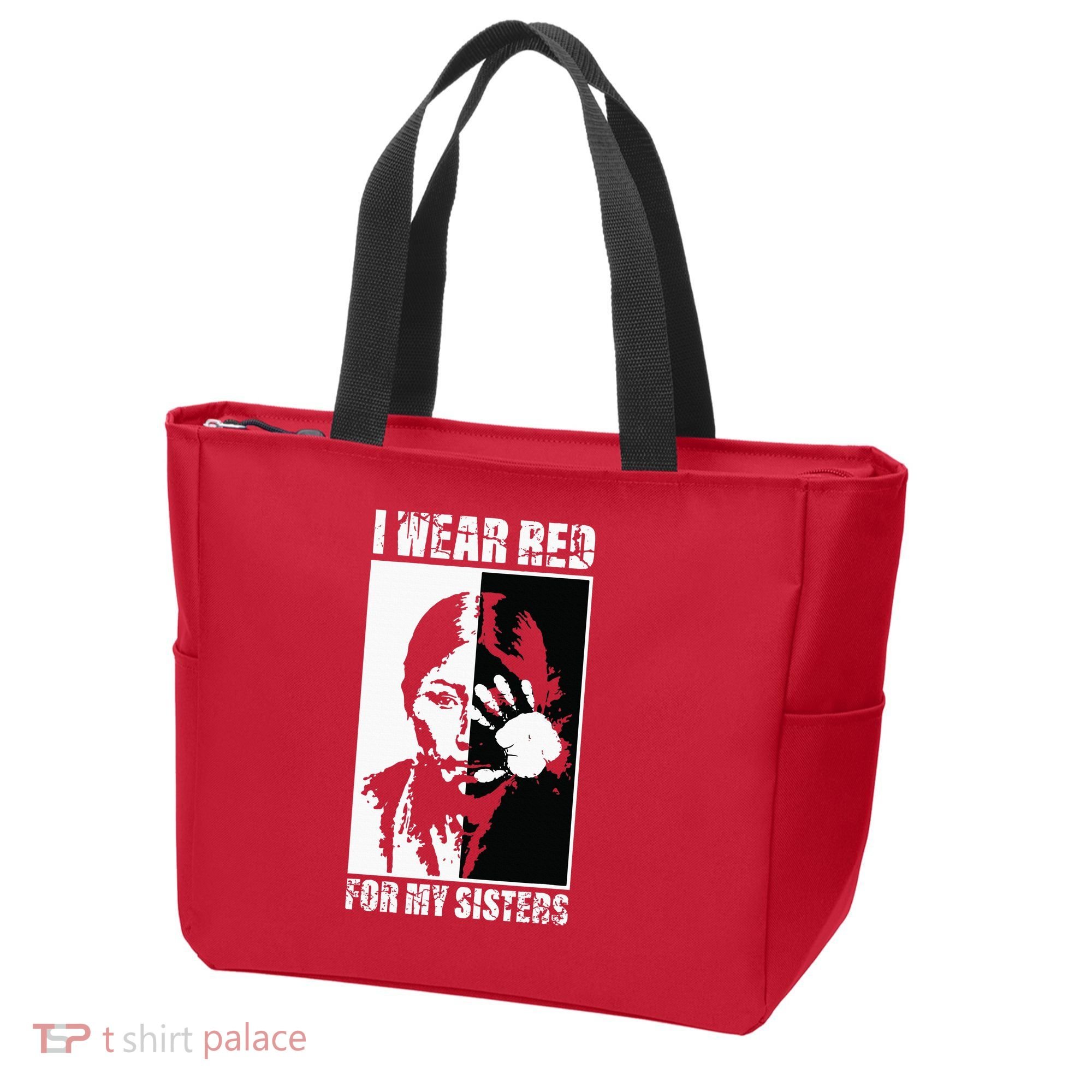 Native America MMIW Awareness I Wear Red For My Sisters Tote Bag