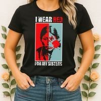 Native America Mmiw Awareness I Wear Red For My Sisters Women's T-Shirt thumb 2