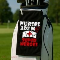 Nurses Are My Super Heroes Funny Cool Gift Golf Towel thumb 2
