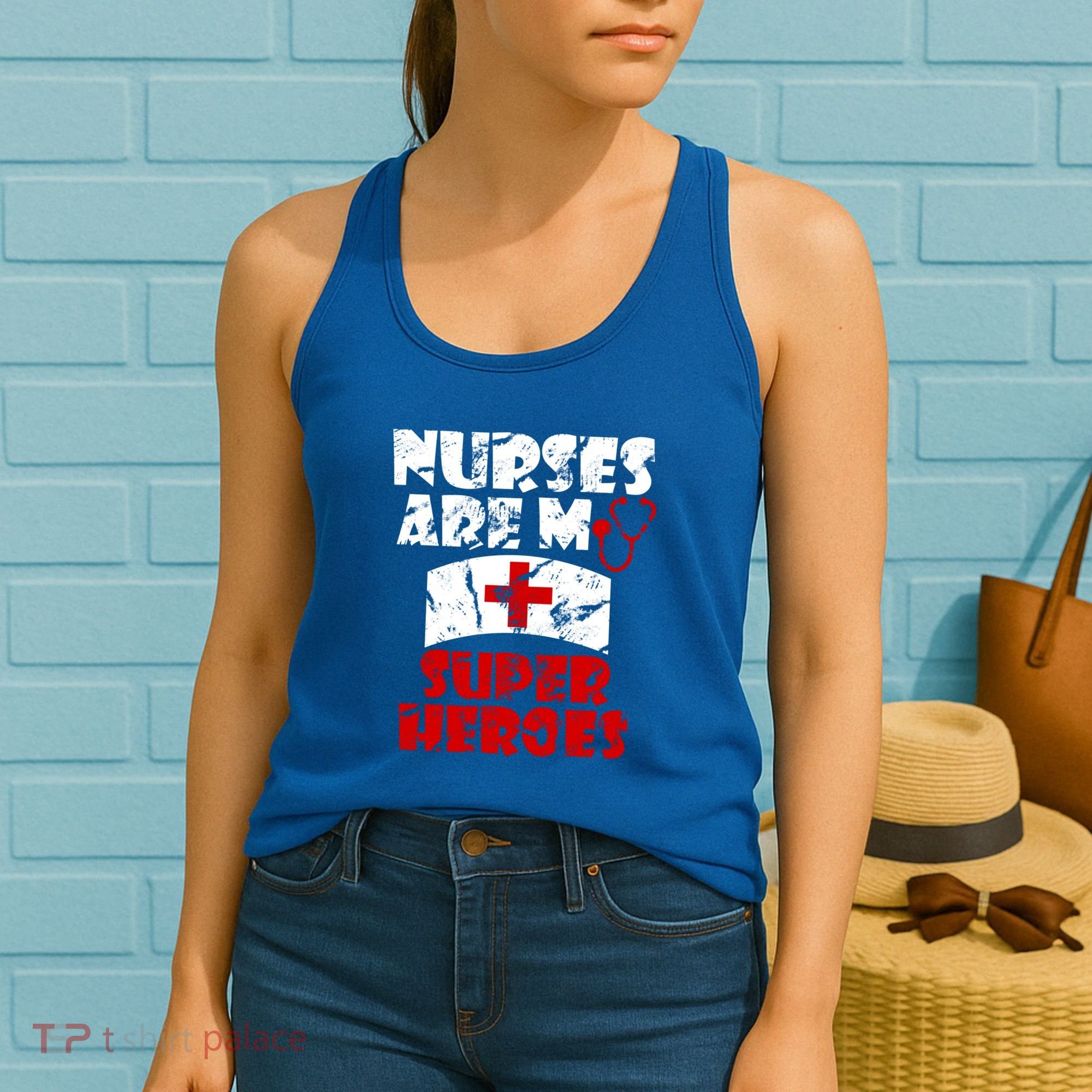 Nurses Are My Super Heroes Funny Cool Gift Women's Tank Top