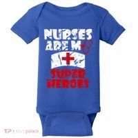 Nurses Are My Super Heroes Funny Cool Gift Baby Bodysuit thumb 0