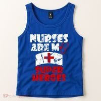 Nurses Are My Super Heroes Funny Cool Gift Tank Top thumb 2