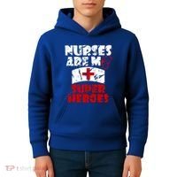 Nurses Are My Super Heroes Funny Cool Gift Kids Hoodie thumb 4