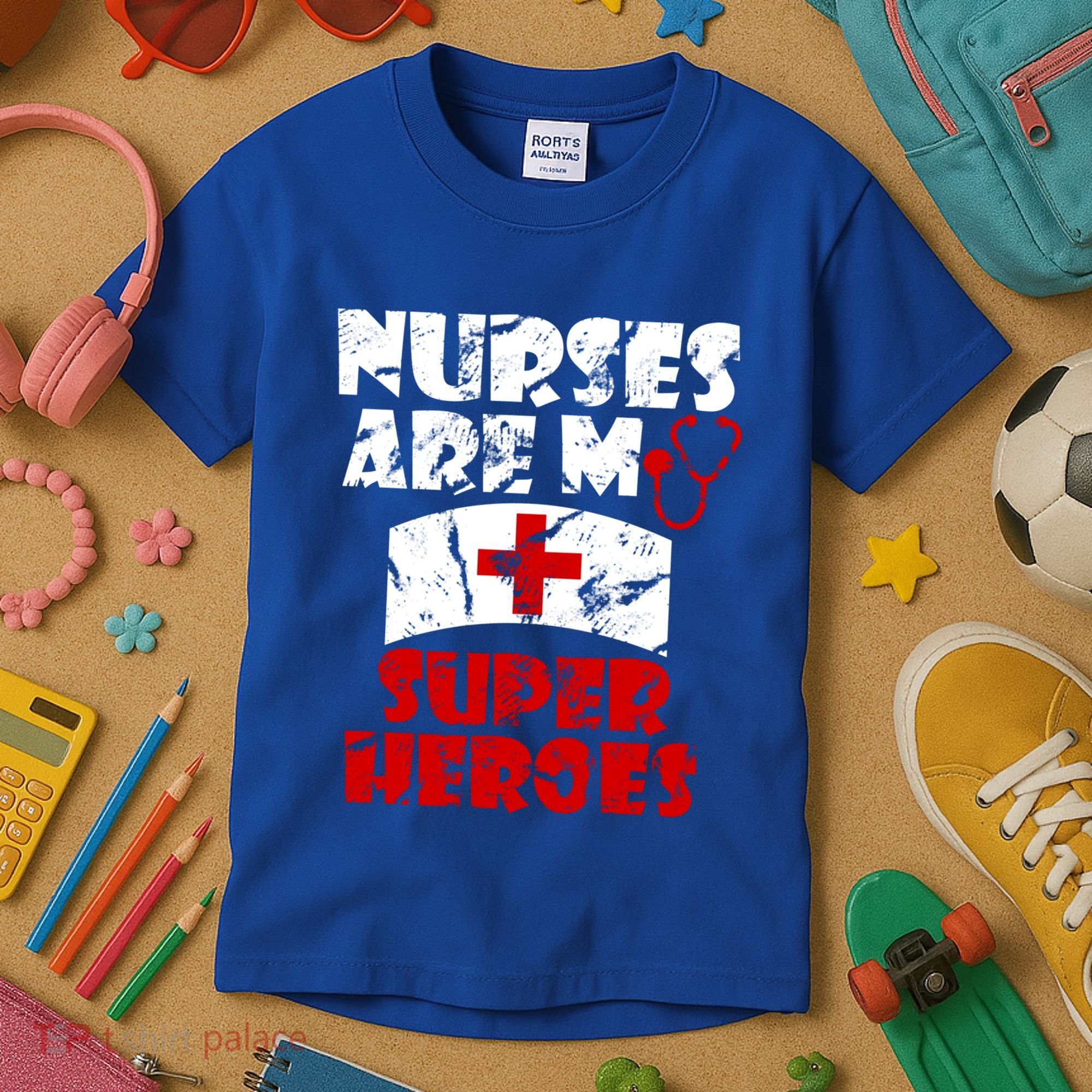 Nurses Are My Super Heroes Funny Cool Gift Kids T-Shirt