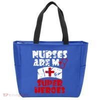 Nurses Are My Super Heroes Funny Cool Gift Tote Bag thumb 0