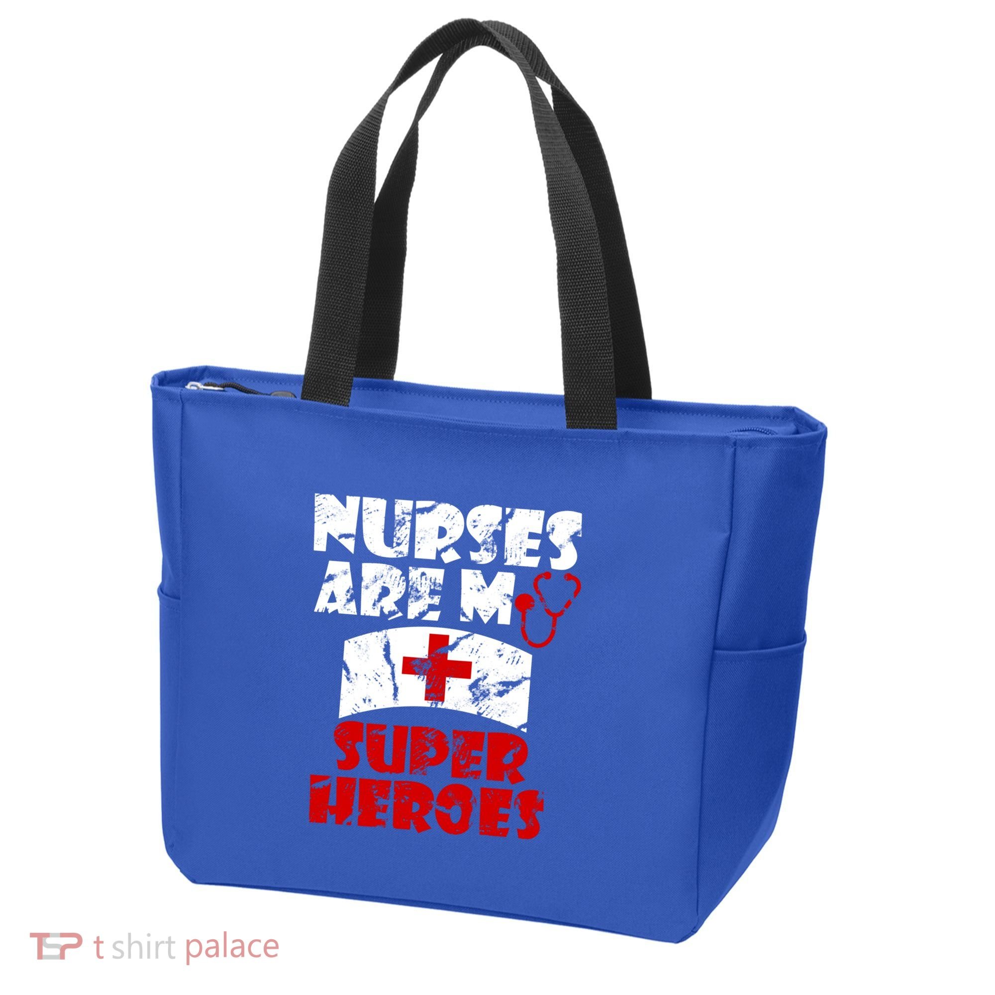 Nurses Are My Super Heroes Funny Cool Gift Tote Bag