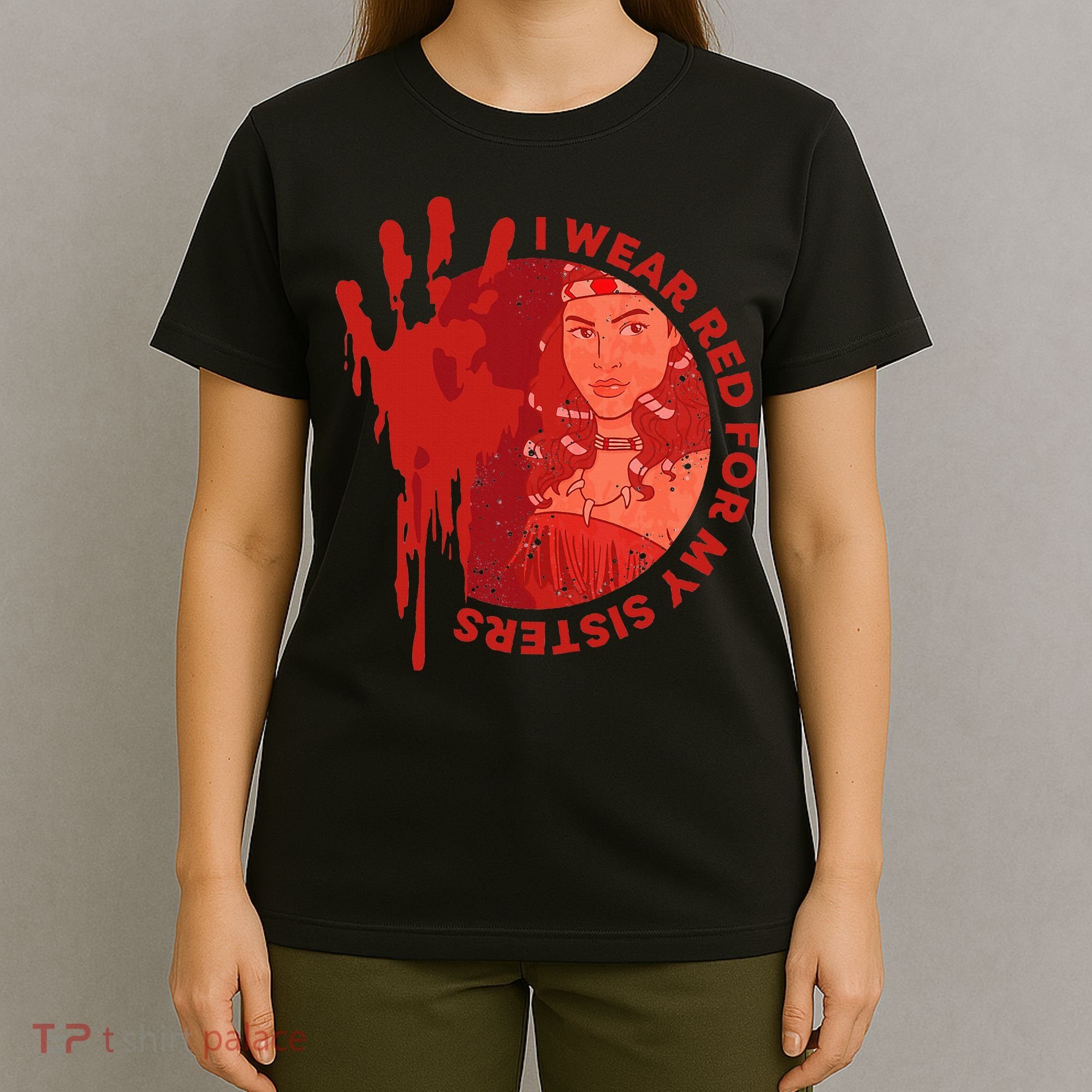 Native America Mmiw Awareness I Wear Red For My Sisters T-Shirt