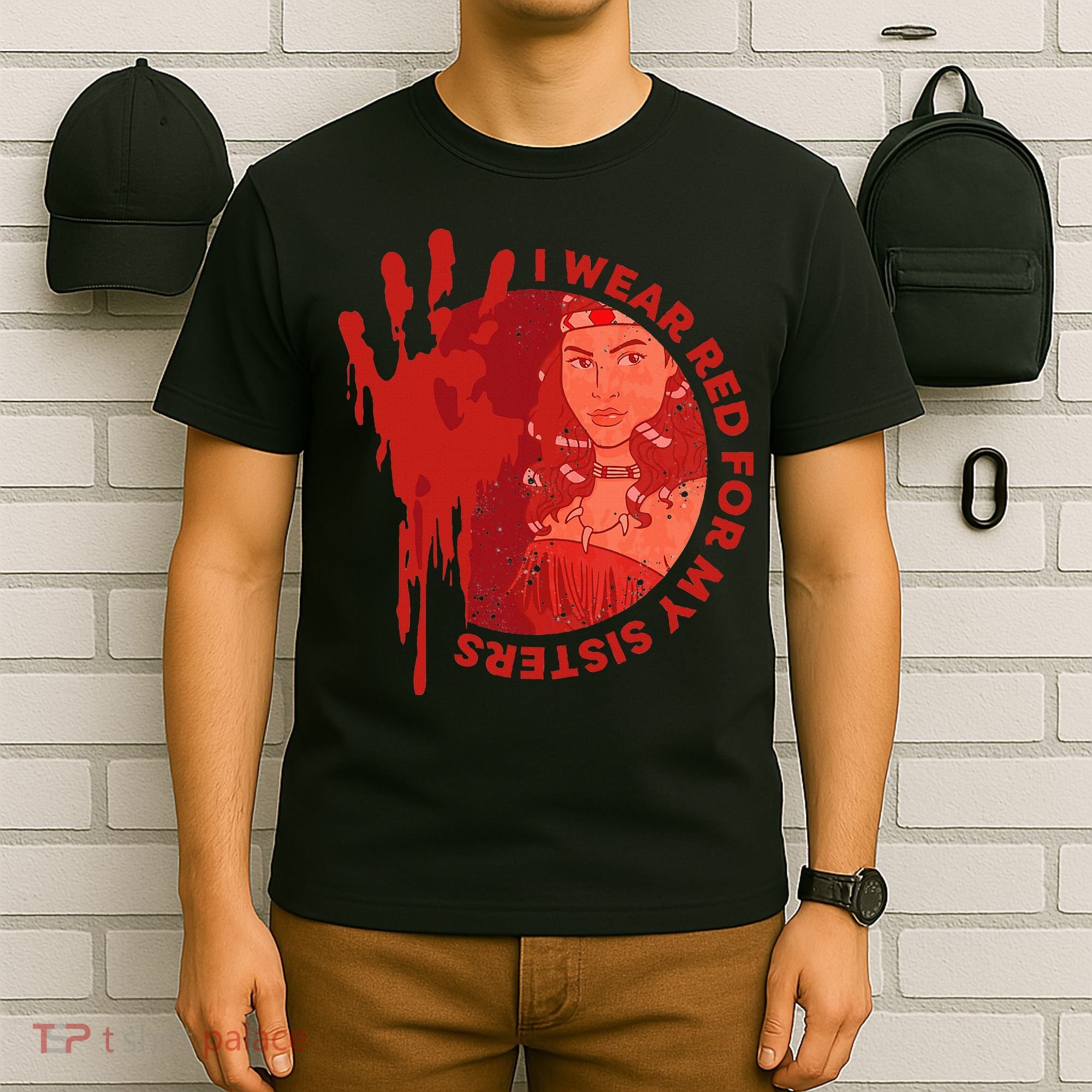 Native America Mmiw Awareness I Wear Red For My Sisters T-Shirt
