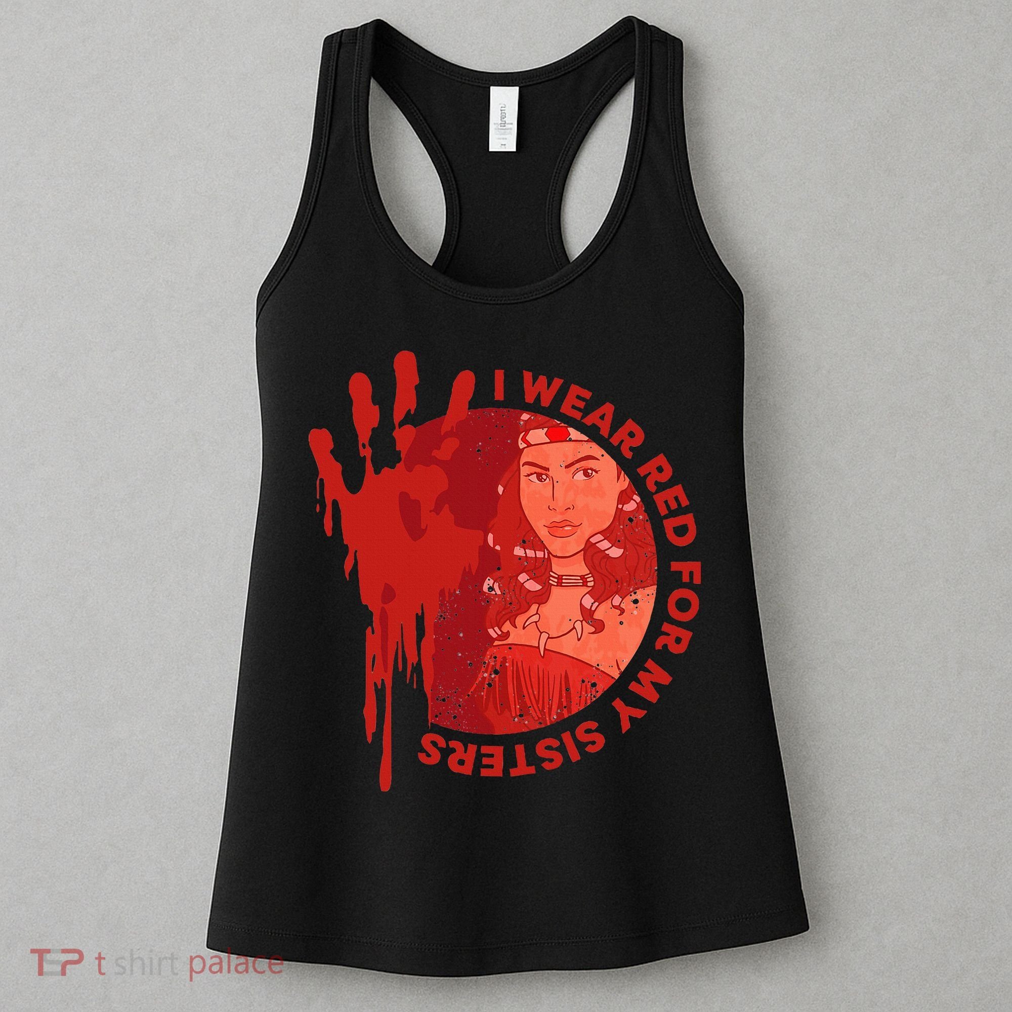 Native America Mmiw Awareness I Wear Red For My Sisters Women's Tank Top