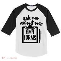 Nurse Ask Me About Ama Forms Kids Colorblock Raglan Jersey thumb 0