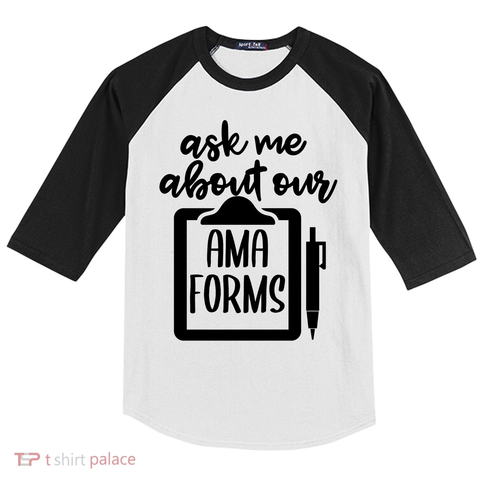 Nurse Ask Me About Ama Forms Kids Colorblock Raglan Jersey