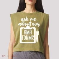 Nurse Ask Me About Ama Forms Garment-Dyed Women's Muscle Tee thumb 2
