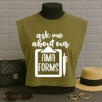 Nurse Ask Me About Ama Forms Garment-Dyed Women's Muscle Tee thumb 3