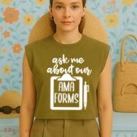 Nurse Ask Me About Ama Forms Garment-Dyed Women's Muscle Tee thumb 4