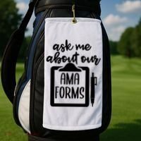Nurse Ask Me About Ama Forms Golf Towel thumb 2