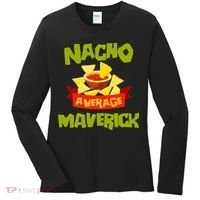 NACHO AVERAGE MAVERICK Funny Birthday Personalized Name Gift Women's Long Sleeve Shirt thumb 0