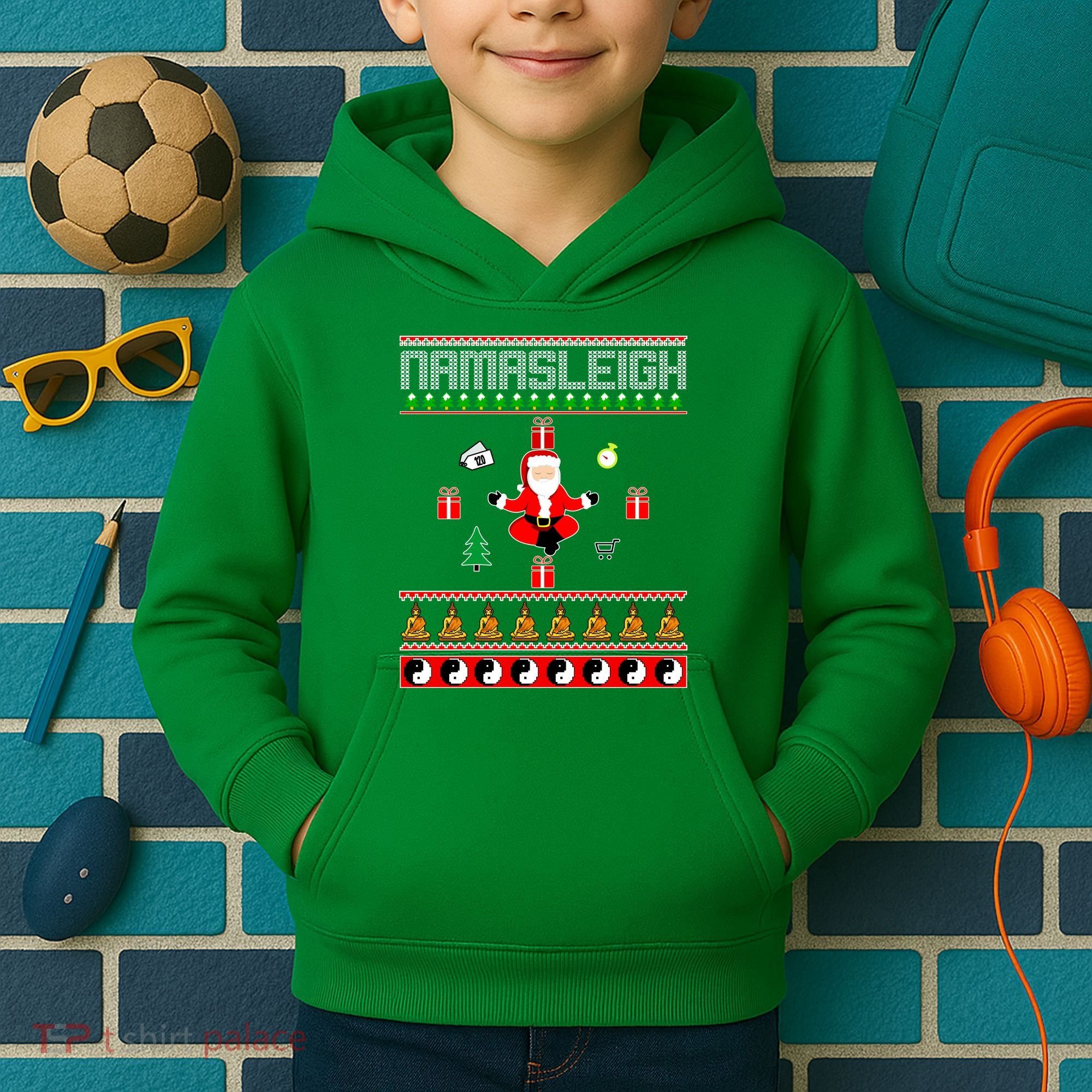 Namasleigh Ugly Christmas Kids Hoodie