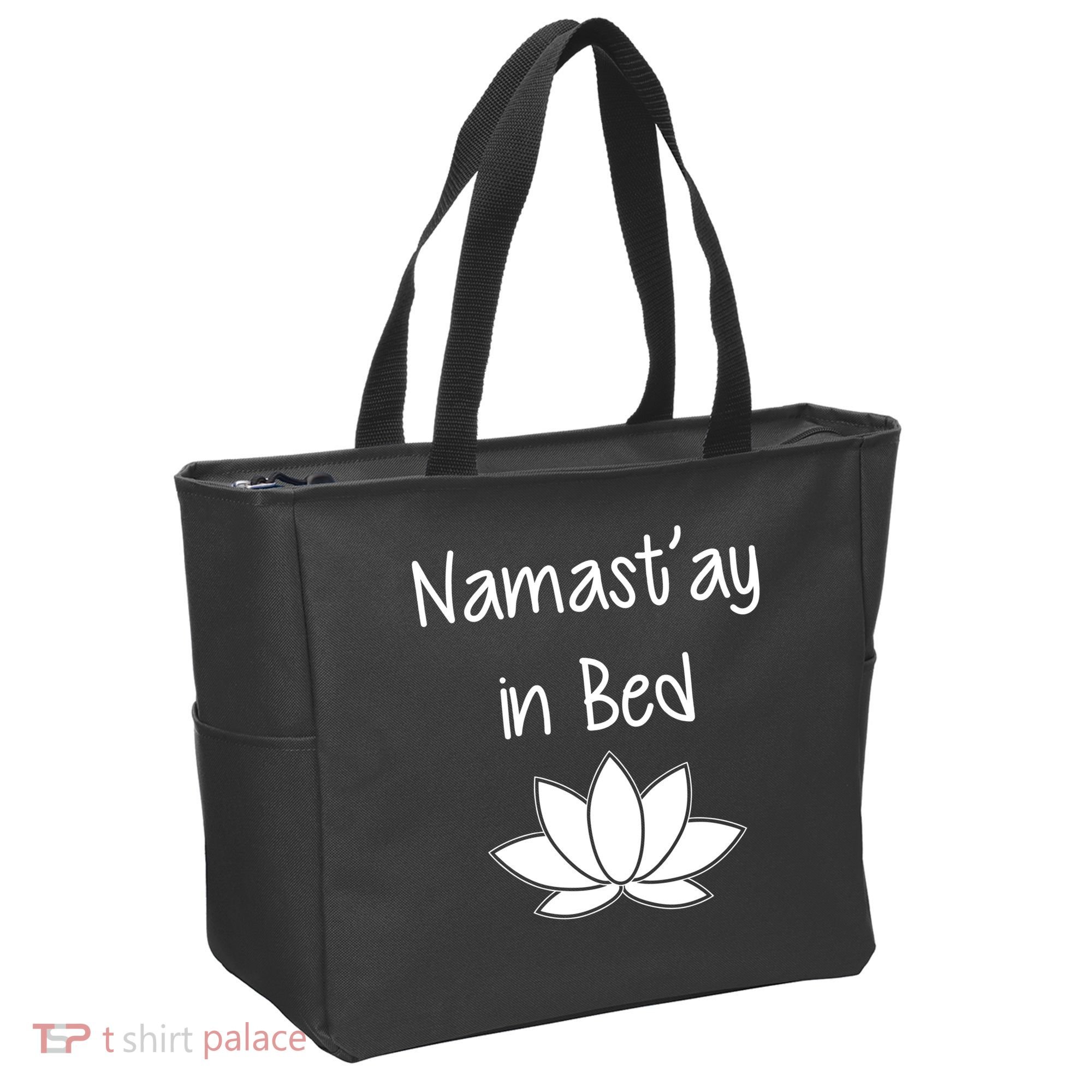 Namastay In Bed Tote Bag