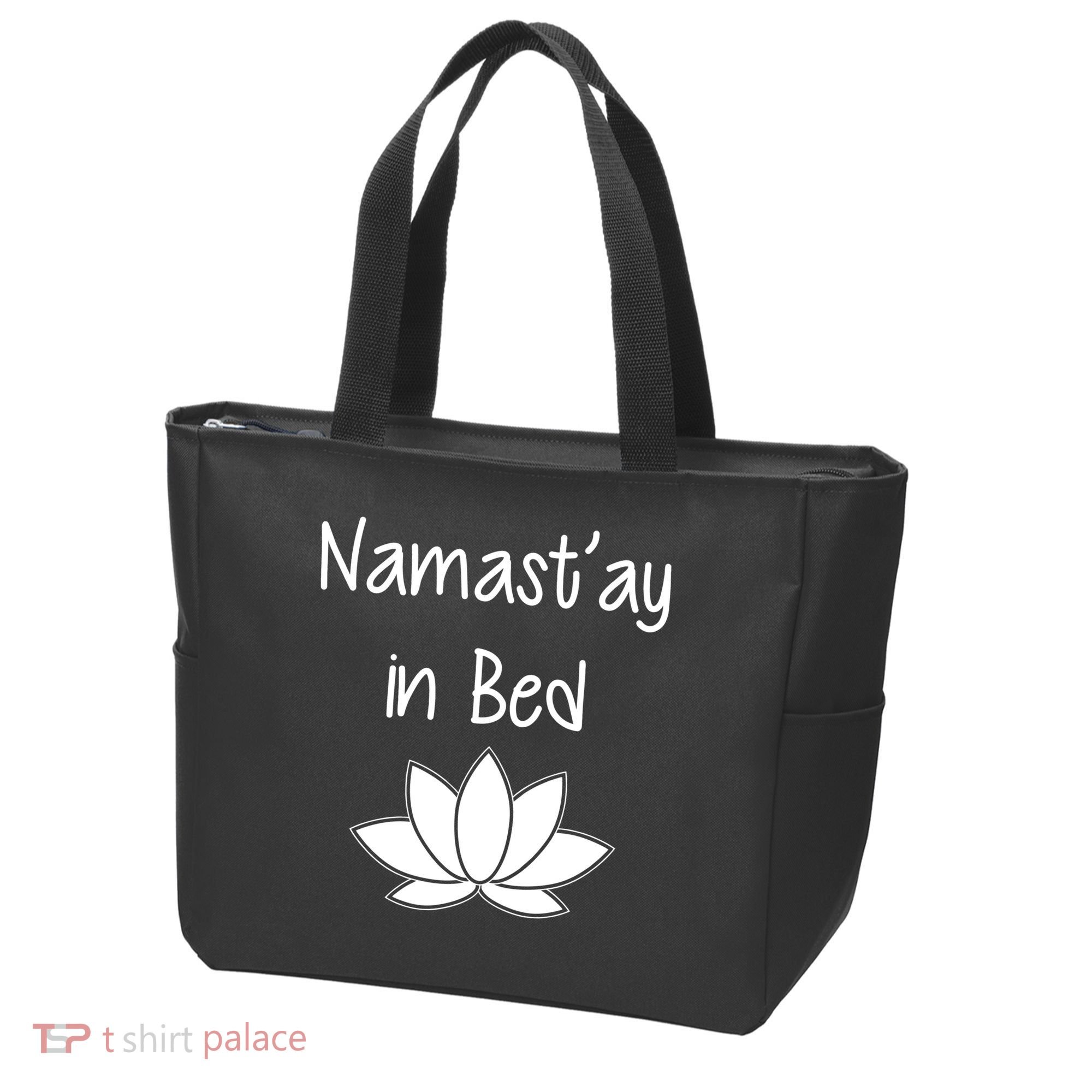 Namastay In Bed Tote Bag