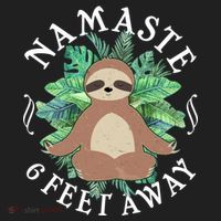 Namaste 6 Feet Away Meditating Sloth Women's Sweatshirt thumb 2